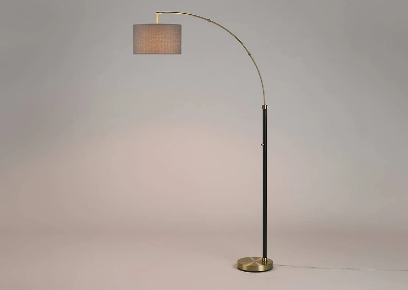 Yonge Arc Floor Lamp Black/Brass