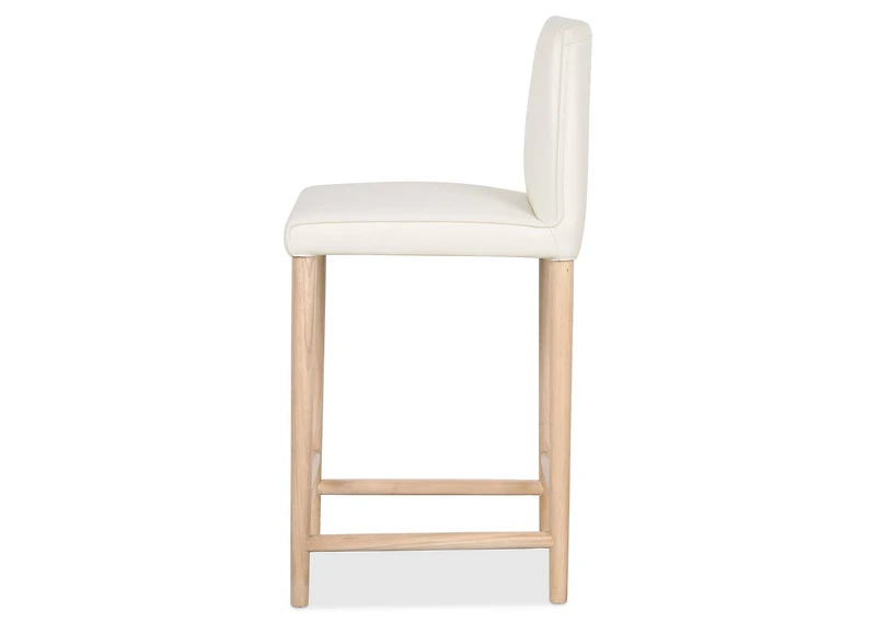 Marciona Lthr Counter Stool -Forega Wht