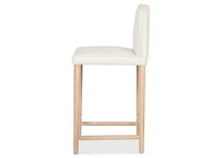 Marciona Lthr Counter Stool -Forega Wht