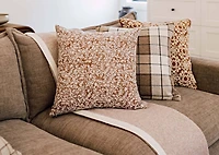 Henry Pillow 20x20 Brown/Black/Ivory