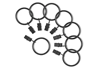 Ansel Drapery Rings Set of 8 Matte Bl