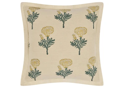 Kavi Floral Pillow 20x20 Ivory/Multi