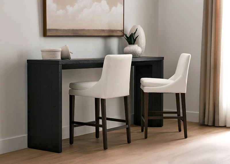 Murdoch Counter Stool -Becca Cream/Mink
