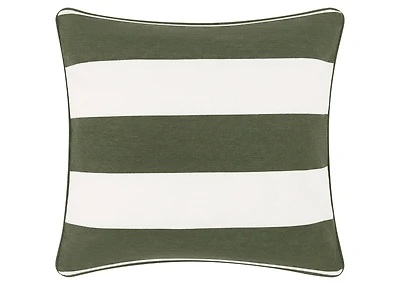 Corsica Outdoor Pillow 21x21 Ivory/Green