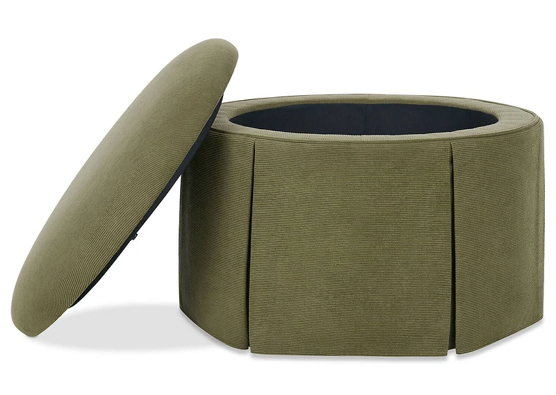 Yelena Storage Ottoman -Coy Moss