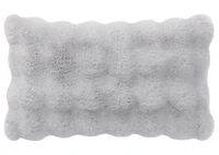 Zoey Faux Fur Pillow 14x24 Light Grey