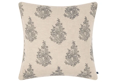 Amaris Cotton Pillow 20x20 Sand/Black