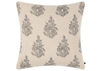 Amaris Cotton Pillow 20x20 Sand/Black