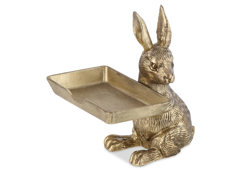 Baylen Bunny Holder Antique Brass