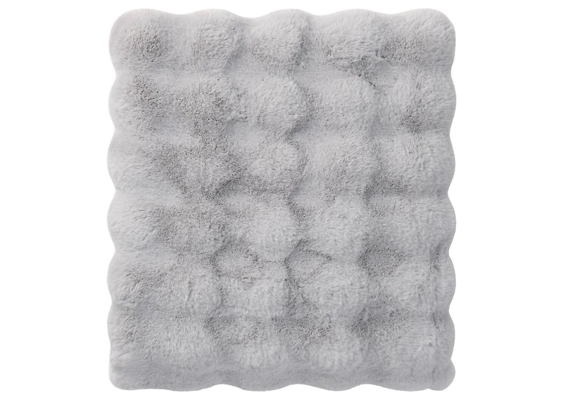 Zoey Faux Fur Throw Light Grey