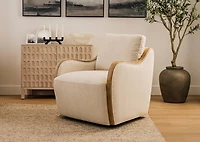 Olivia Swivel Armchair -Mel Ivory