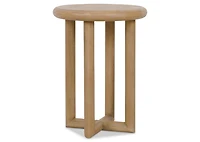 Jayman Round Side Table -Cava Sesame