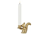 Gus Squirrel Candle Holder Brass