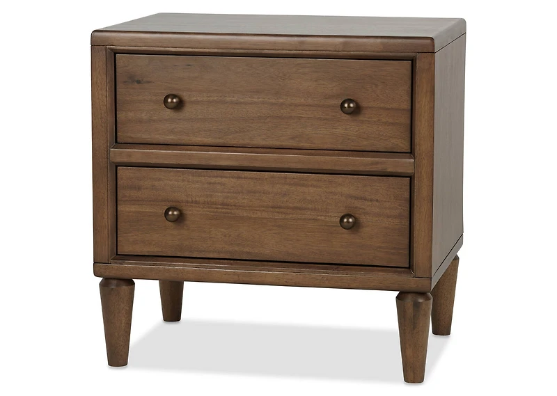 Sylvie 2 Drawer Nightstand -Idris Amber