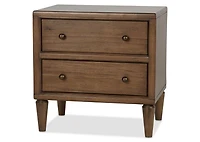 Sylvie 2 Drawer Nightstand -Idris Amber
