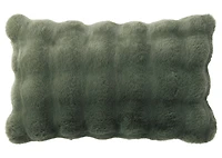 Zoey Faux Fur Pillow 14x24 Green