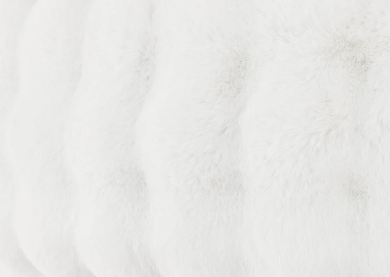 Zoey Faux Fur Pillow 14x24 White
