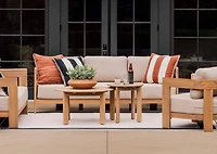 Myrtos Outdoor Pillow 21x21 Rust