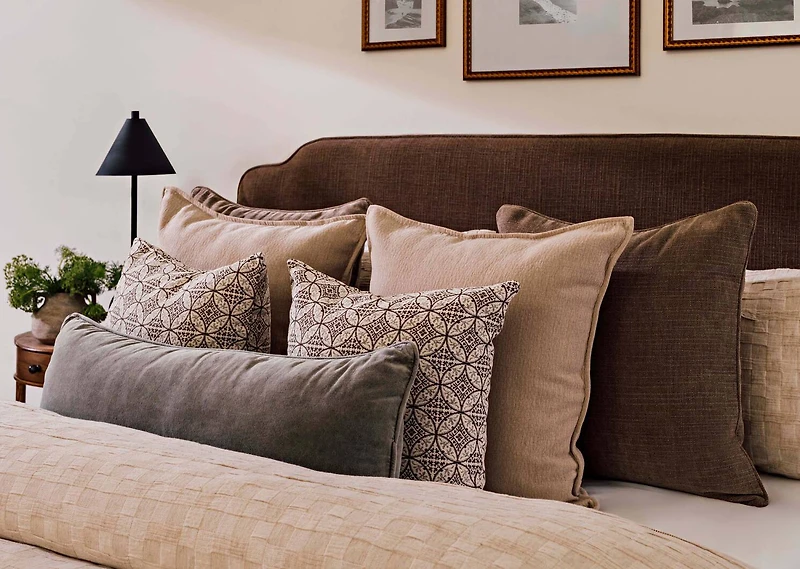 Alana Pillow 20x20 Ivory/Brown