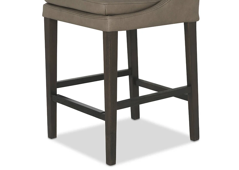 Maurizio Lthr Counter Stool -Torino Ash