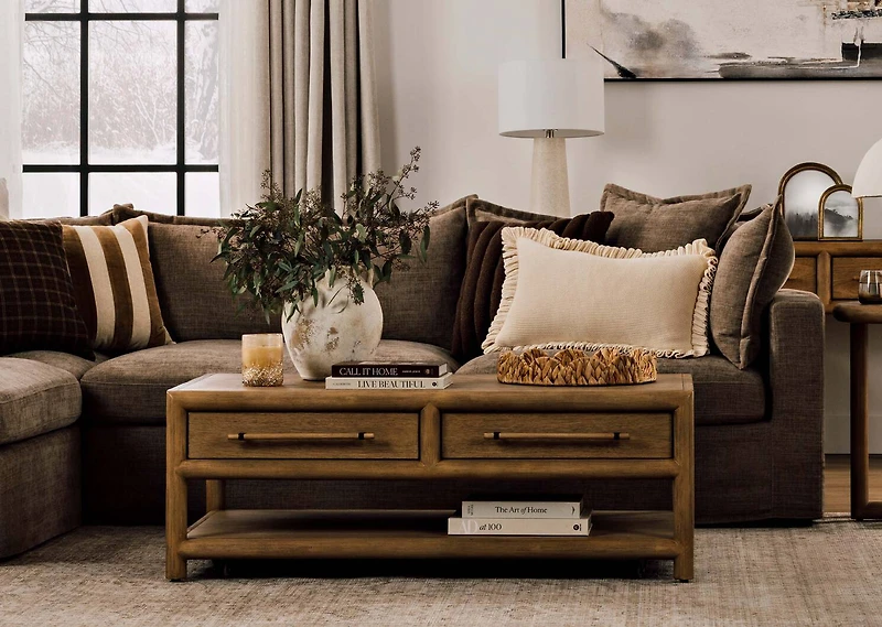 Claridge Cotton Ruffle Pillow 14x24 N