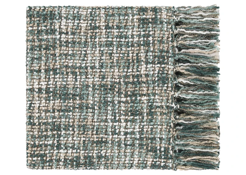 Betina Throw White/Blue/Pond