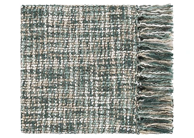 Betina Throw White/Blue/Pond