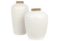 Lucille Vase Wide White