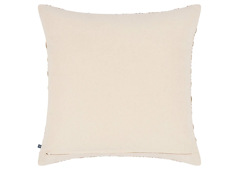 Monaro Cotton Pillow 20x20 Ivory/Blk
