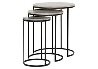 Gael Nesting Table Set -Millstone Grey