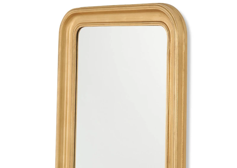 Yvonne Mantle Mirror Antiqued Brass