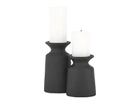 Cillian Candle Holder Short Black
