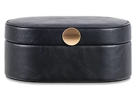 Tessa Storage Box Oval Small Black