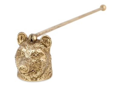 Bear Candle Snuffer Brass