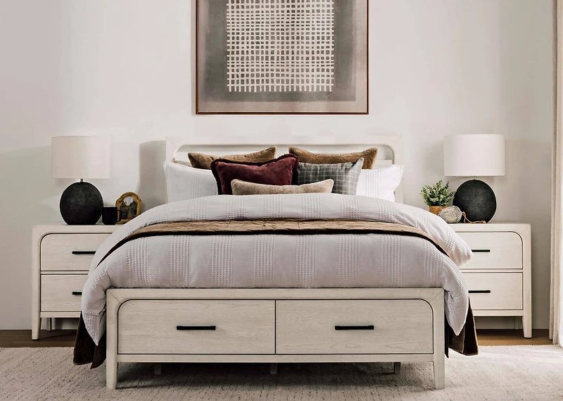 Marisol Storage Bed -Nevin Fog, QUEEN