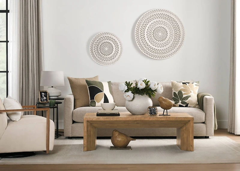 Simone Leather Swivel Chair -Ari Chalk