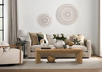 Simone Leather Swivel Chair -Ari Chalk