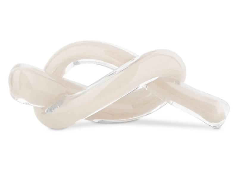 Knot Glass Decor Cream