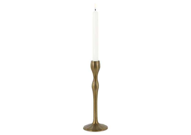 Ryah Candle Holder Short Antiqued Brass