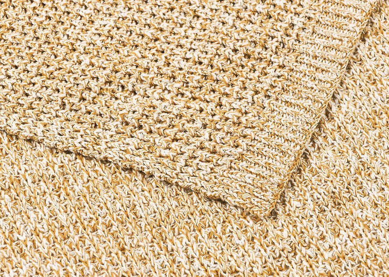 Kian Cotton Throw Marigold/Natural
