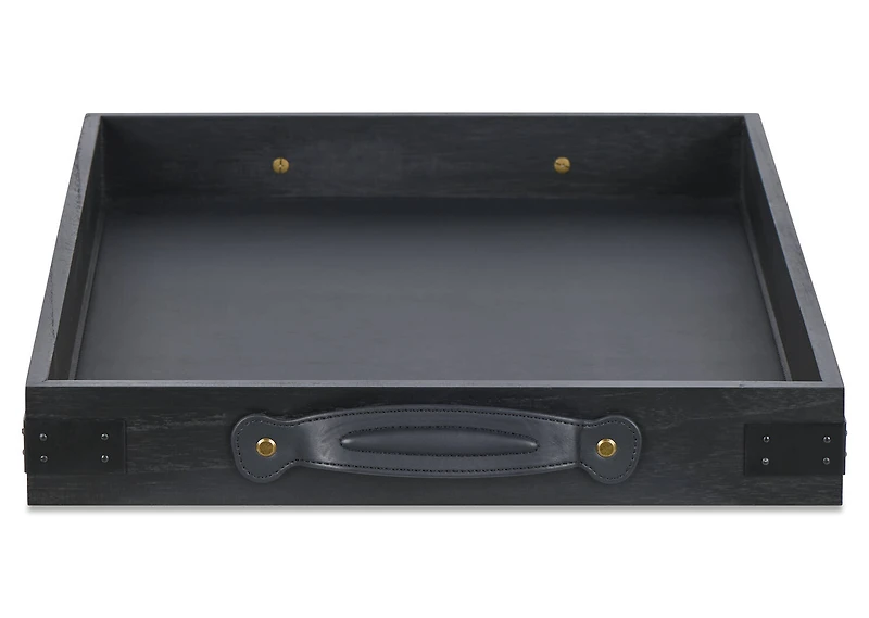 Beckett Wood Tray Large Black