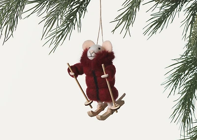 Milla Ski Mouse Ornament