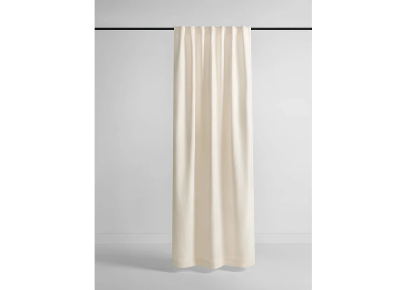 Adalee Velvet Curtain 96 Ivory