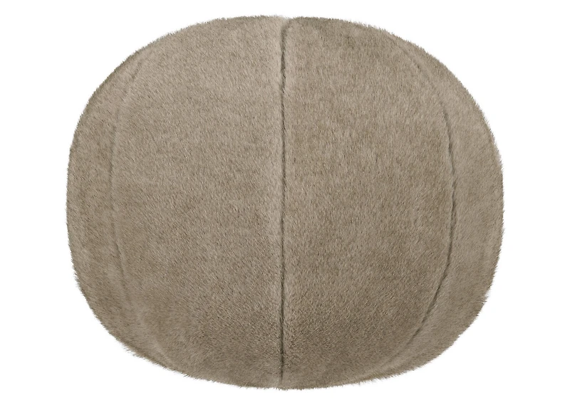 Tia Faux Fur Round Pillow Mushroom