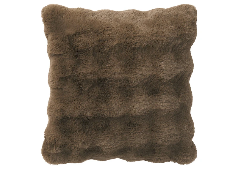 Zoey Faux Fur Pillow 20x20 Mushroom