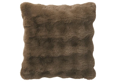 Zoey Faux Fur Pillow 20x20 Mushroom