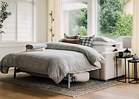 Catrin Cotton Duvet Set Queen Blue/Iv