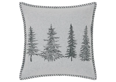 Trees Pillow 20x20 Light Grey