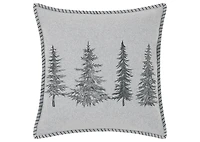 Trees Pillow 20x20 Light Grey