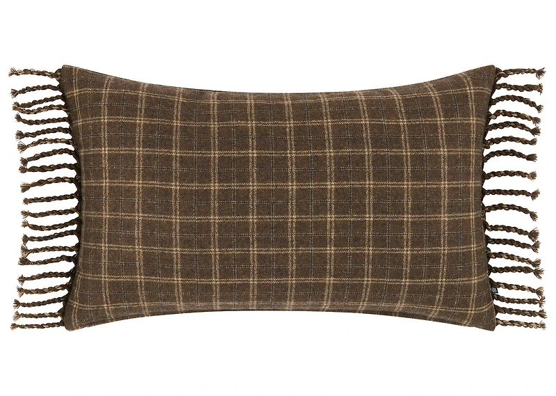 Charlton Plaid Pillow 14x24 Brown